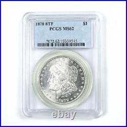 1878 8TF Morgan Dollar MS 62 PCGS Silver $1 Uncirculated SKUI13702