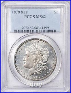 1878 8TF PCGS MS62 Uncirculated Morgan Silver Dollar, CHOICE COIN! LOOKS PL