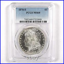 1878 S Morgan Dollar MS 64 PCGS Silver $1 Uncirculated Coin SKUI11542