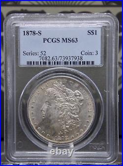 1878 S Morgan SILVER Dollar $1 PCGS MS63 #938ARC Uncirculated BU Unc ECC&C Inc
