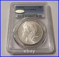 1878 S Morgan Silver Dollar $1 PCGS MS 64 Uncirculated