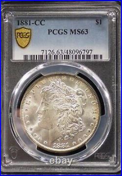 1881-CC Morgan Silver Dollar PCGS graded MS 63