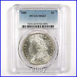 1881 Morgan Dollar MS 63 PCGS Silver $1 Uncirculated Coin SKUI11554