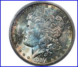 1881-S Morgan Dollar PCGS MS 64 Beautiful Blue / Rainbow tones
