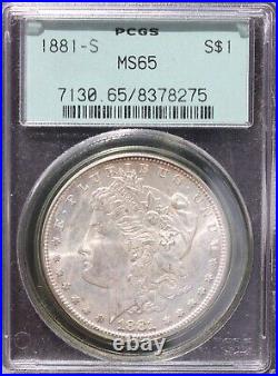 1881-S Morgan Dollar PCGS MS65, Certification 83782275