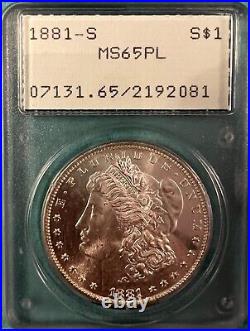 1881-S Morgan Silver Dollar $1 PCGS MS65PL. SPECIAL HOLIDAY PRICING