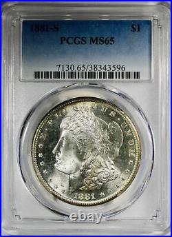 1881-S Morgan Silver Dollar PCGS MS-65 Mint State 65