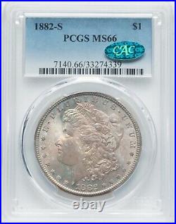 1882-S Morgan Silver Dollar PCGS MS66 & CAC CERTIFIED