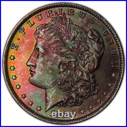 1883-O Morgan Dollar PCGS MS63 Vibrant Multi Color Rainbow Toned withVideo