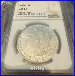 1884 O / 1896 Morgan Silver Dollar PCGS MS62 (2 Coins)