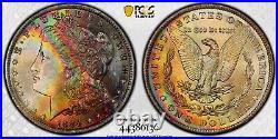 1884-O Morgan Dollar PCGS MS64 CAC Gorgeous Color Dual Rainbow Toned withVideo