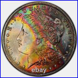 1884-O Morgan Dollar PCGS MS64 CAC Gorgeous Color Dual Rainbow Toned withVideo