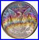 1884-O Morgan Dollar PCGS MS65 Vibrant Red White Blue Rainbow Toned Gem withVid