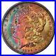 1884-O Morgan Silver Dollar PCGS MS64 Violet Blue Red Gold Rainbow Toned withVid