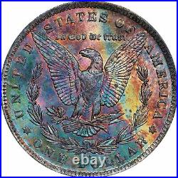 1884-O PCGS MS65 Rainbow Toned Morgan Silver Dollar 285405