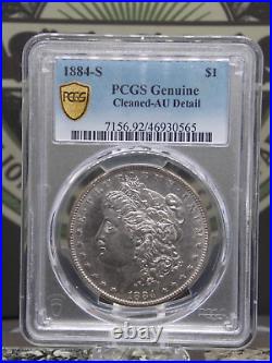 1884 S Morgan SILVER Dollar $1 PCGS AU Details #565 About Uncirculated ECC&C