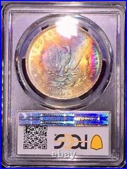 1885-O Morgan Dollar PCGS MS64 Colorful Iridescent Rainbow Toned withVideo