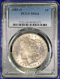 1885-O Morgan Dollar PCGS MS64 Colorful Iridescent Rainbow Toned withVideo