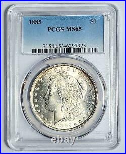 1885 P Morgan Silver Dollar PCGS MS-65