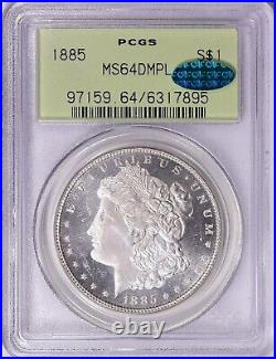1885 PCGS OGH MS64DMPL CAC Morgan Silver Dollar 317895