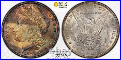 1886-P Morgan Dollar PCGS MS63 Vivid EOR Defined Lines Rainbow Toned WithVideo