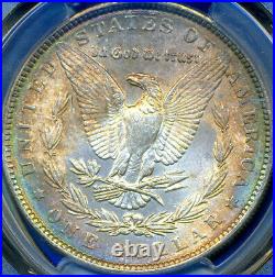 1886 PCGS MS63 Two Sided Rainbow Toned Morgan Dollar