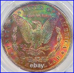 1887 PCGS MS63 Morgan Silver Dollar Neon Rainbow Toning 430178