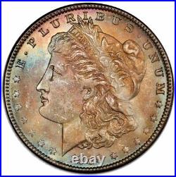 1889-P Morgan Dollar PCGS MS64 Dual Side Beautiful Reverse Rainbow Toned withVideo