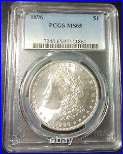 1896 Morgan Silver Dollar PCGS MS-65, Uncirculated Coin