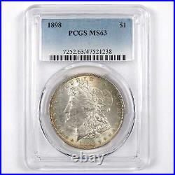 1898 Morgan Dollar MS 63 PCGS 90% Silver $1 Uncirculated SKUI9305