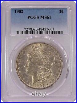 1902 Morgan Silver Dollar $1 Uncirculated PCGS MS61