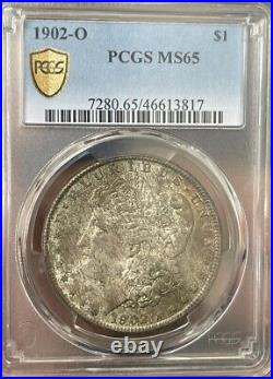 1902-O Morgan Silver Dollar PCGS MS65 New Orleans Mint INCREDIBLE TONING! N. R