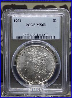 1902 P Morgan SILVER Dollar $1 PCGS MS63 #236 BU Unc Uncirculated ECC&C, Inc