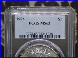 1902 P Morgan SILVER Dollar $1 PCGS MS63 #236 BU Unc Uncirculated ECC&C, Inc