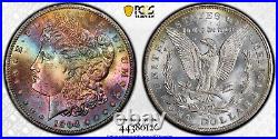 1904-O Morgan Dollar PCGS MS65 Lustrous Vibrant Color Gem Rainbow Toned WithVideo