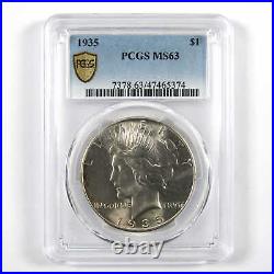 1935 Peace Dollar MS 63 PCGS 90% Silver $1 Uncirculated SKUI10217