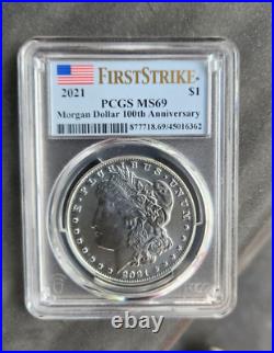 2021 Morgan silver dollar PCGS MS 69 First Strike