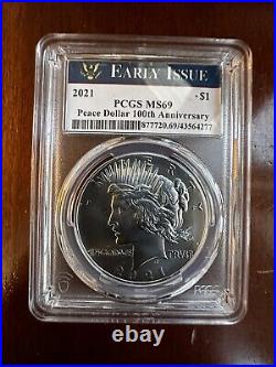 2021 Peace Dollar 100th Anniversary Early Release PCGS MS69