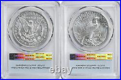 2023 Morgan and Peace Silver Dollar 2-Coin Set MS70 First Strike PCGS