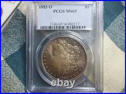 Pcgs Ms65 1883-o Morgan 90% Silver Dollar Some Toning